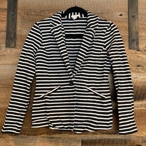 EUC - Nordstrom's Caslon - Stretchy Cotton Blazer - Black/White - Size Medium